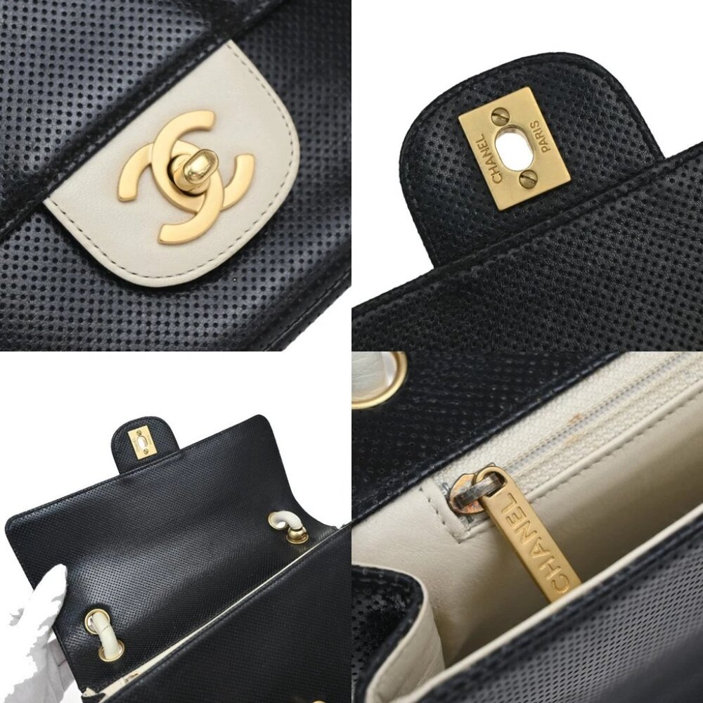 CHANEL CC Logo Shoulder Hand Bag Leather Black GHW France 687RF458 - Picture 3 of 14